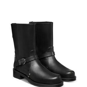 Stuart Weitzman
Women’s Maverick Leather Buckle Biker Booties